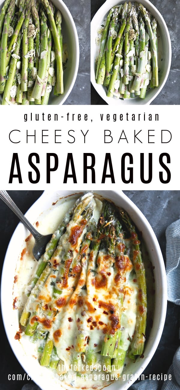 baked asparagus gratin Pinterest PIN Collage