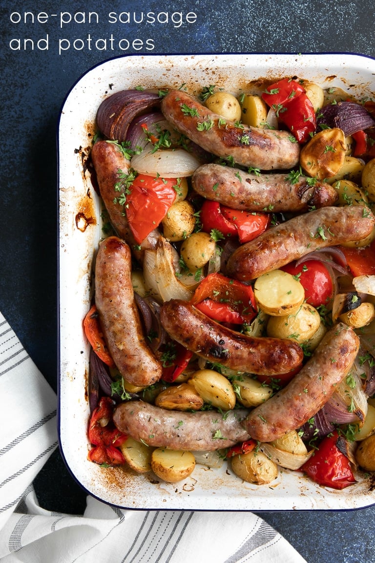 Easy OvenRoasted Sausage and Potatoes Recipe The Forked Spoon