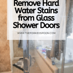hard water covered translucent shower door