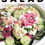 cucumber salad pinterest pin image