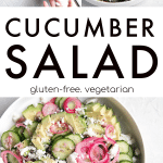 cucumber salad pinterest pin image