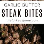garlic butter steak bites pinterest pin