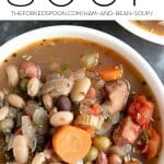 ham and bean soup Pinterest Pin Collage Image