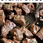 garlic butter steak bites pinterest pin
