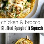 STUFFED SPAGHETTI SQUASH Pinterest PIN Collage