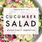 cucumber salad pinterest pin image