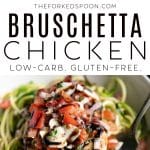 Bruschetta Chicken Recipe Pinterest Pin Collage Image