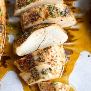 sliced cooked chicken breast