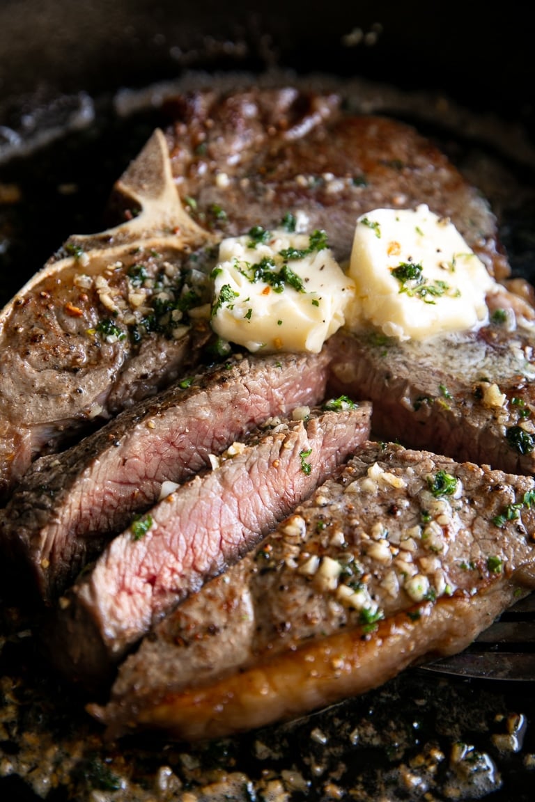 How To Cook Steak Butter Basted Pan Seared Steak The Forked Spoon