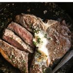 Pinterest Pin Collage Image for How to Cook THE BEST Steak (Butter Basted Pan-Seared Steak)