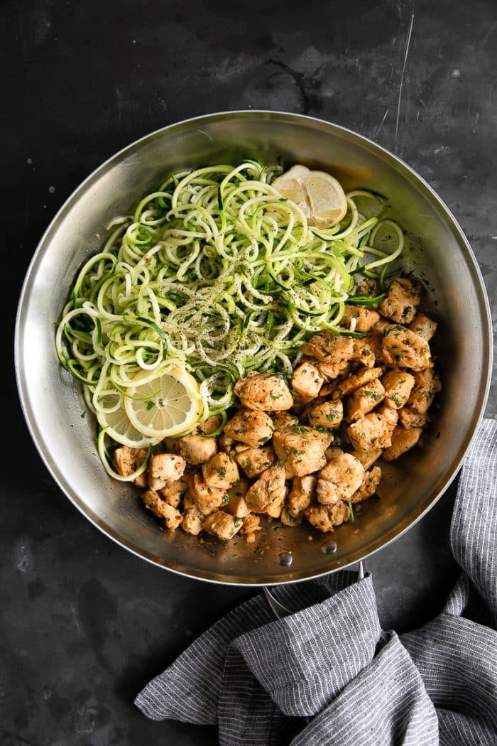 30 Minute Garlic Butter Chicken Recipe With Zucchini Noodles The Forked Spoon