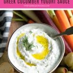 tzatziki sauce recipe Pinterest Pin Image Collage