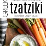 tzatziki sauce recipe Pinterest Pin Image Collage