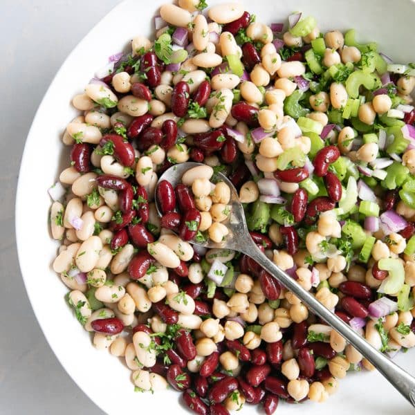 Easy Three Bean Salad Recipe - The Forked Spoon