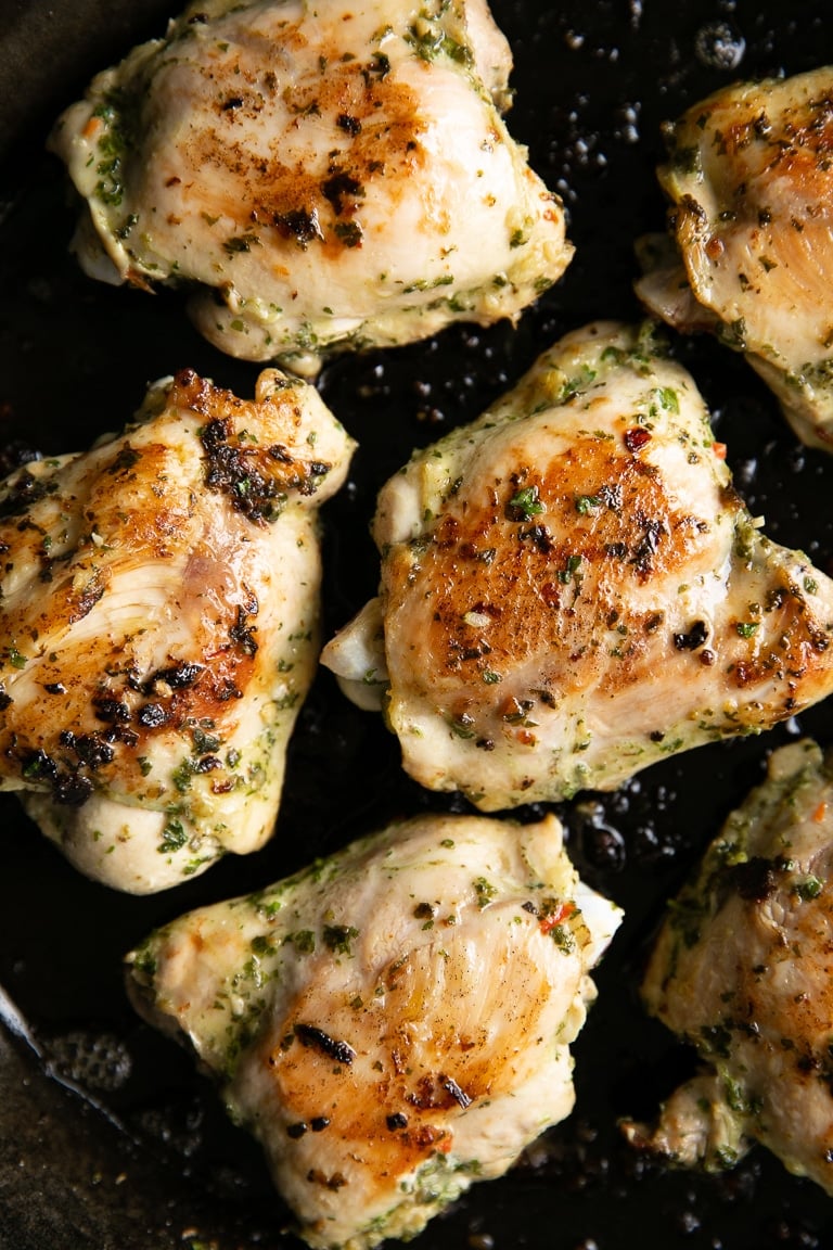 Chimichurri chicken thighs.