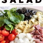 Italian Pasta Salad Recipe Pinterest Pin Image