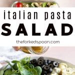 Italian Pasta Salad Recipe Pinterest Pin Image