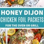 honey dijon chicken foil packets Pinterest Pin Image Collage