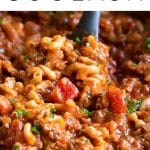 American Goulash Recipe Pinterest Pin with Text Overlay (1)