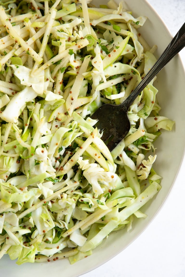 Crunchy Apple Coleslaw Recipe - The Forked Spoon