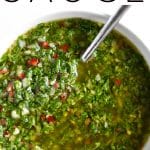 Chimichurri Sauce Recipe Collage Image