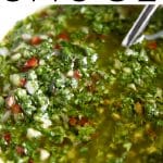 Chimichurri Sauce Recipe Collage Image