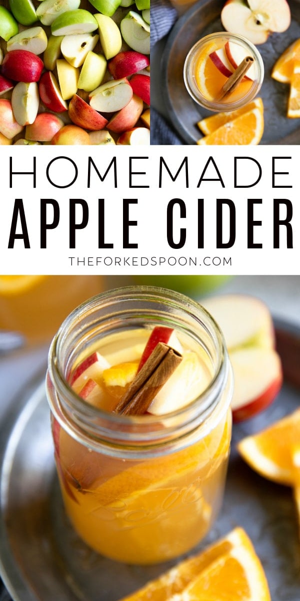 Homemade Apple Cider Recipe (Stovetop + Slow Cooker) Pinterest Pin Image