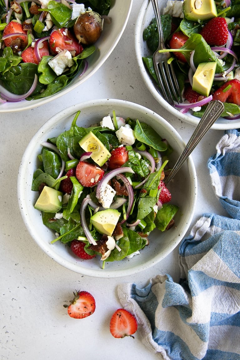 Strawberry Spinach Salad Recipe with Poppy Seed Dressing