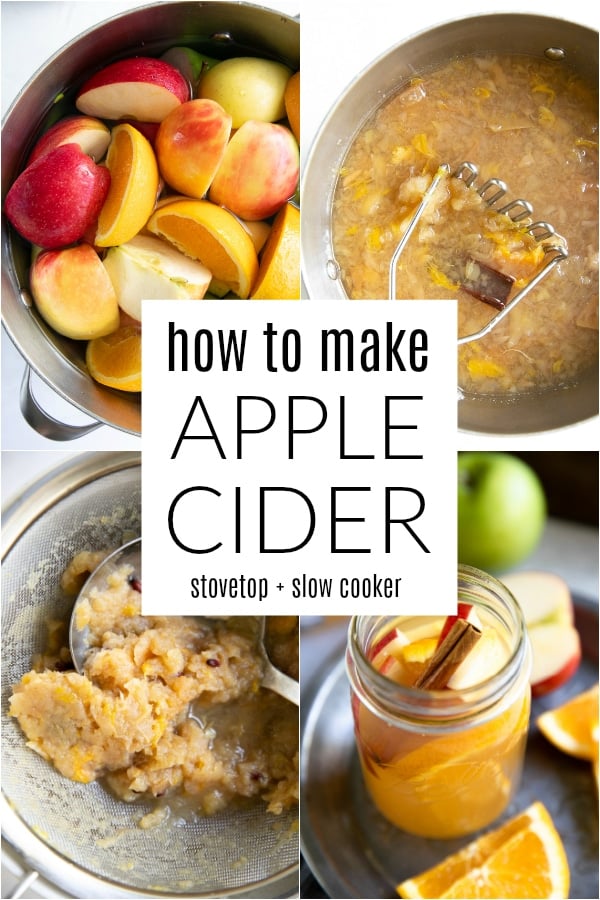 Homemade Apple Cider Recipe (Stovetop + Slow Cooker) Pinterest Pin Image