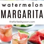 watermelon margarita recipe pinterest pin image
