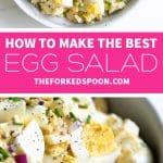 egg salad recipe Pinterest Pin Image Collage