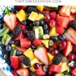 Fruit salad pinterest pin image