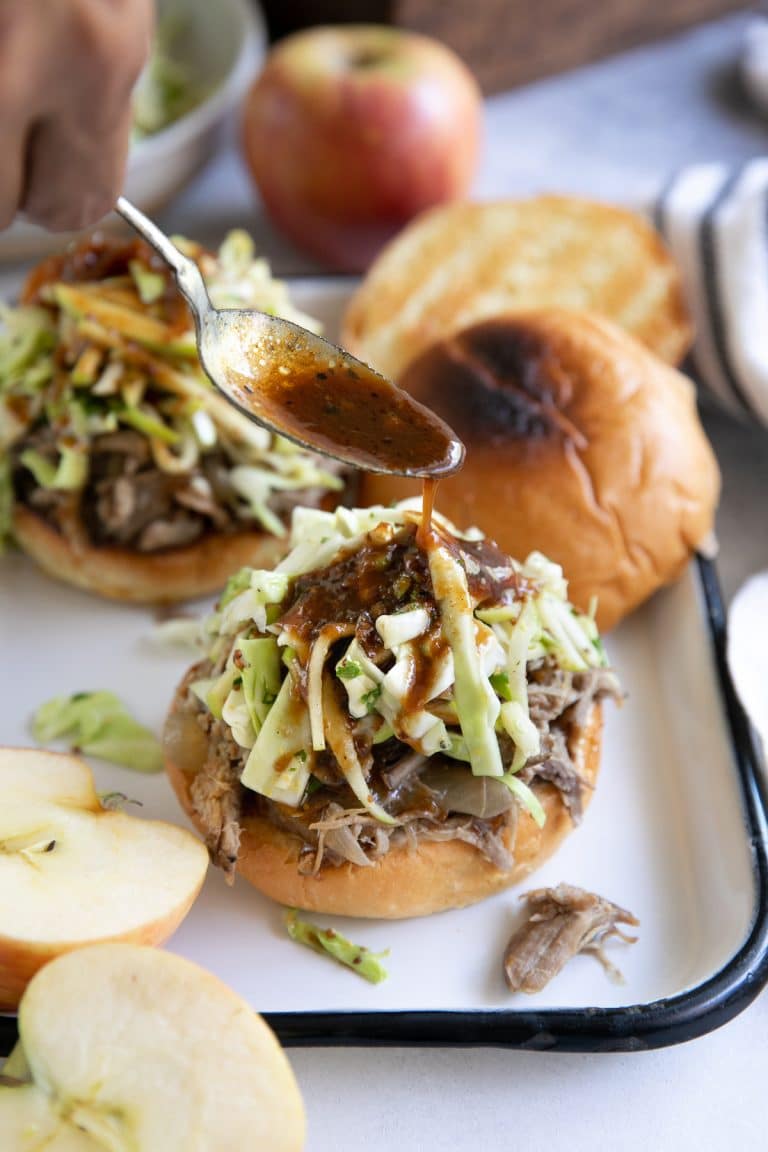 Slow Cooker Apple Cider Pulled Pork Recipe The Forked Spoon