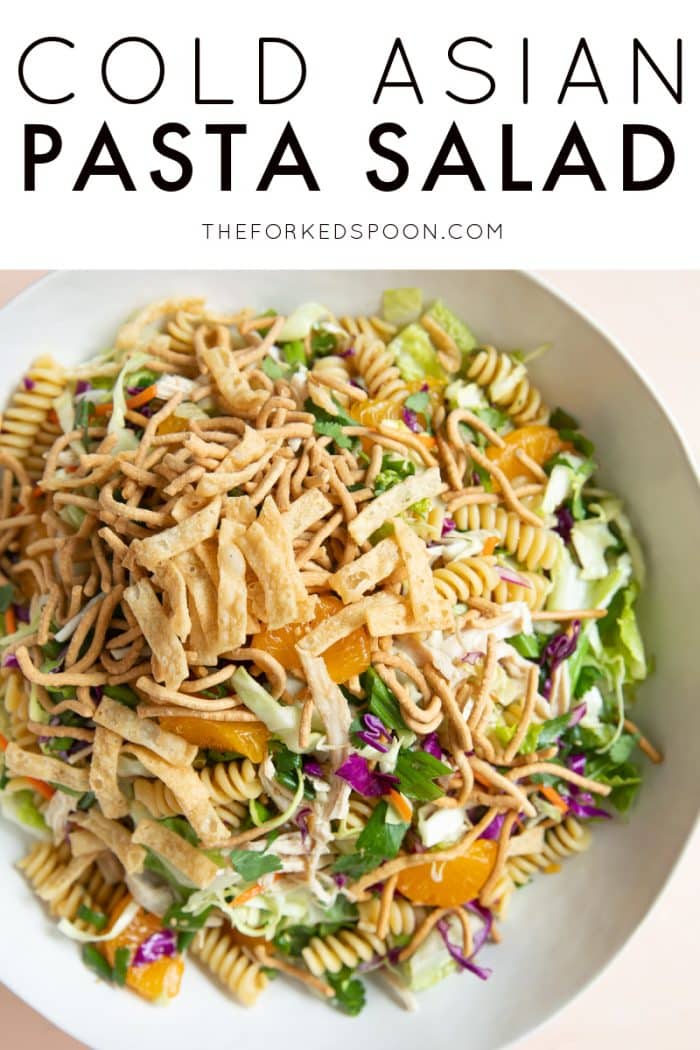 Asian Noodle Salad with Chicken Pinterest Pin