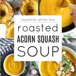 Roasted Acorn Squash Soup Recipe Pinterest Pin Image
