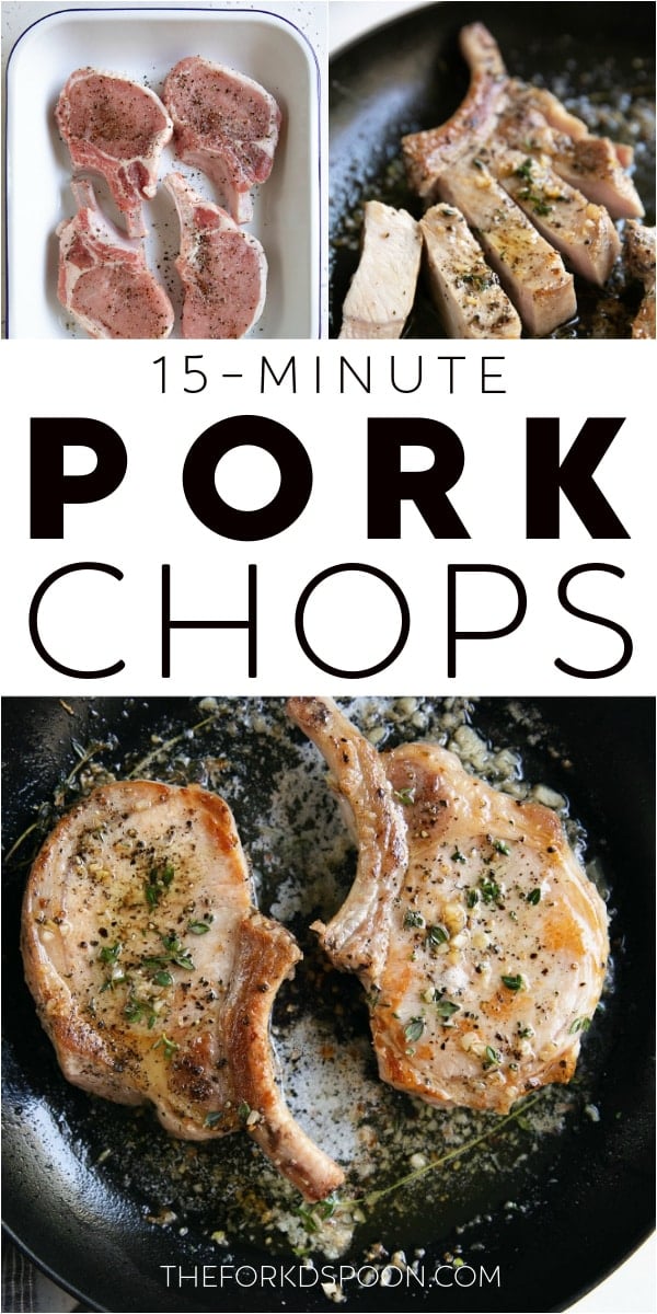 garlic butter pork chops recipe pinterest pin collage