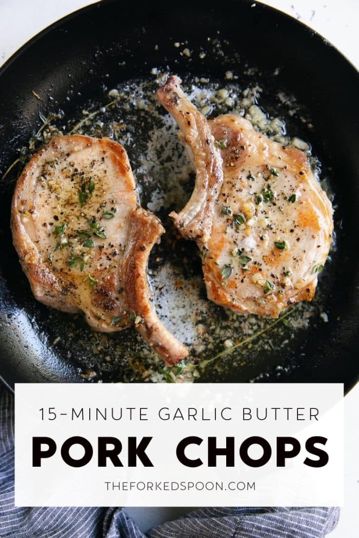 garlic butter pork chops recipe pinterest pin collage
