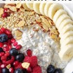 overnight oats recipe pinterest pin collaged image