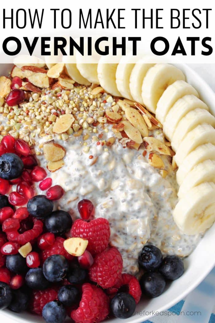 overnight oats recipe pinterest pin collaged image