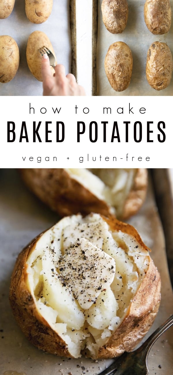 how to bake potatoes Pinterest Collage