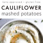 creamy mashed cauliflower recipe Pinterest Pin Collage