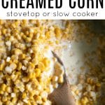 Creamed Corn Pinterest Pin Image Collage