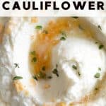 creamy mashed cauliflower recipe Pinterest Pin Collage