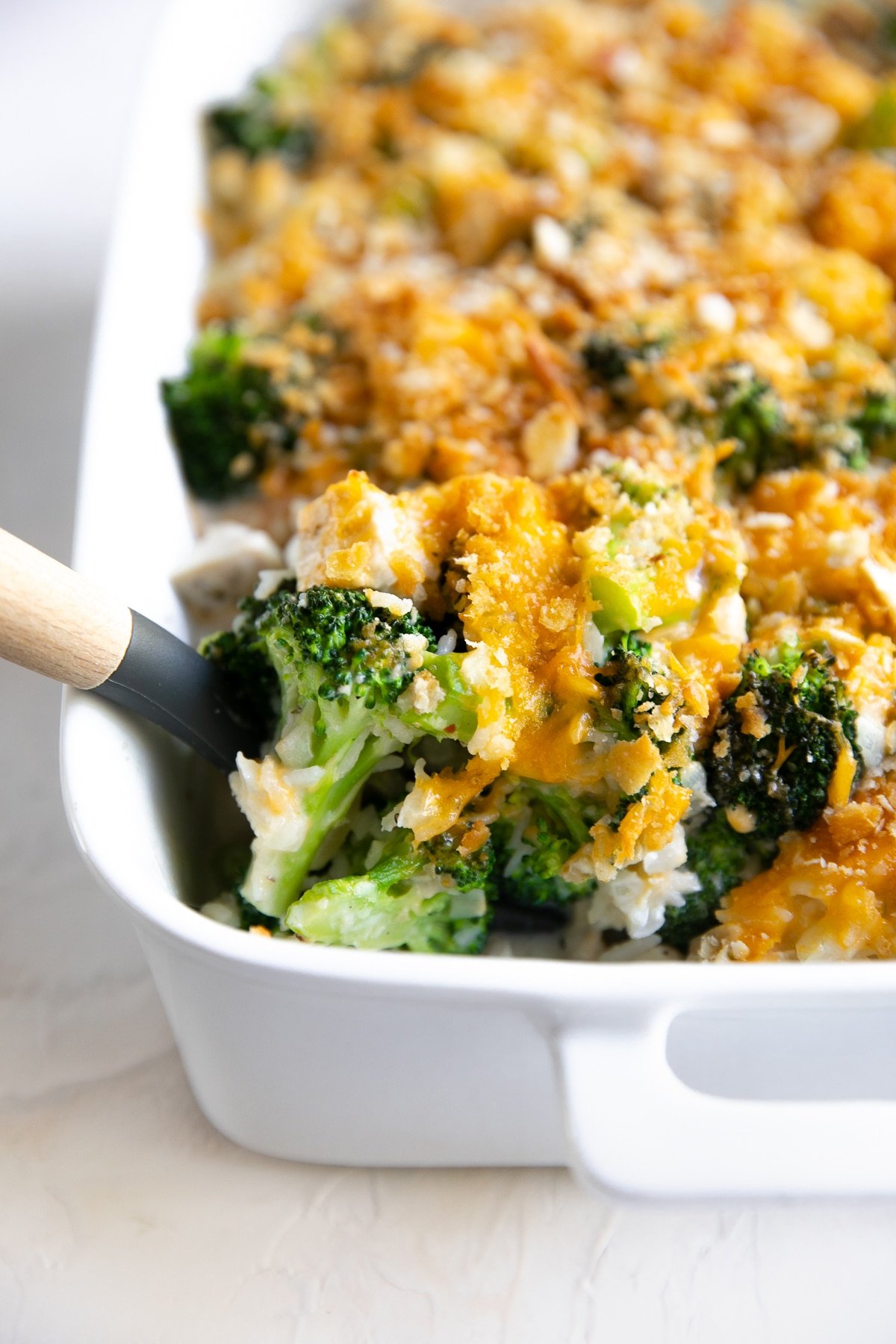 Chicken Broccoli Rice Casserole Recipe - The Forked Spoon