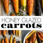 Honey Glazed Carrots Pinterest Pin Image