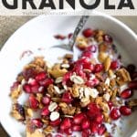 Crunchy Fall Spiced Granola Recipe Pinterest Pin Image