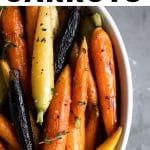 Honey Glazed Carrots Pinterest Pin Image