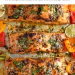 Chili Lime Orange Glazed Salmon Recipe Pinterest Pin Collage Image