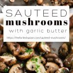 sauteed mushrooms Pinterest PIN Collage