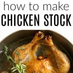 Pimterest pin for chicken stock